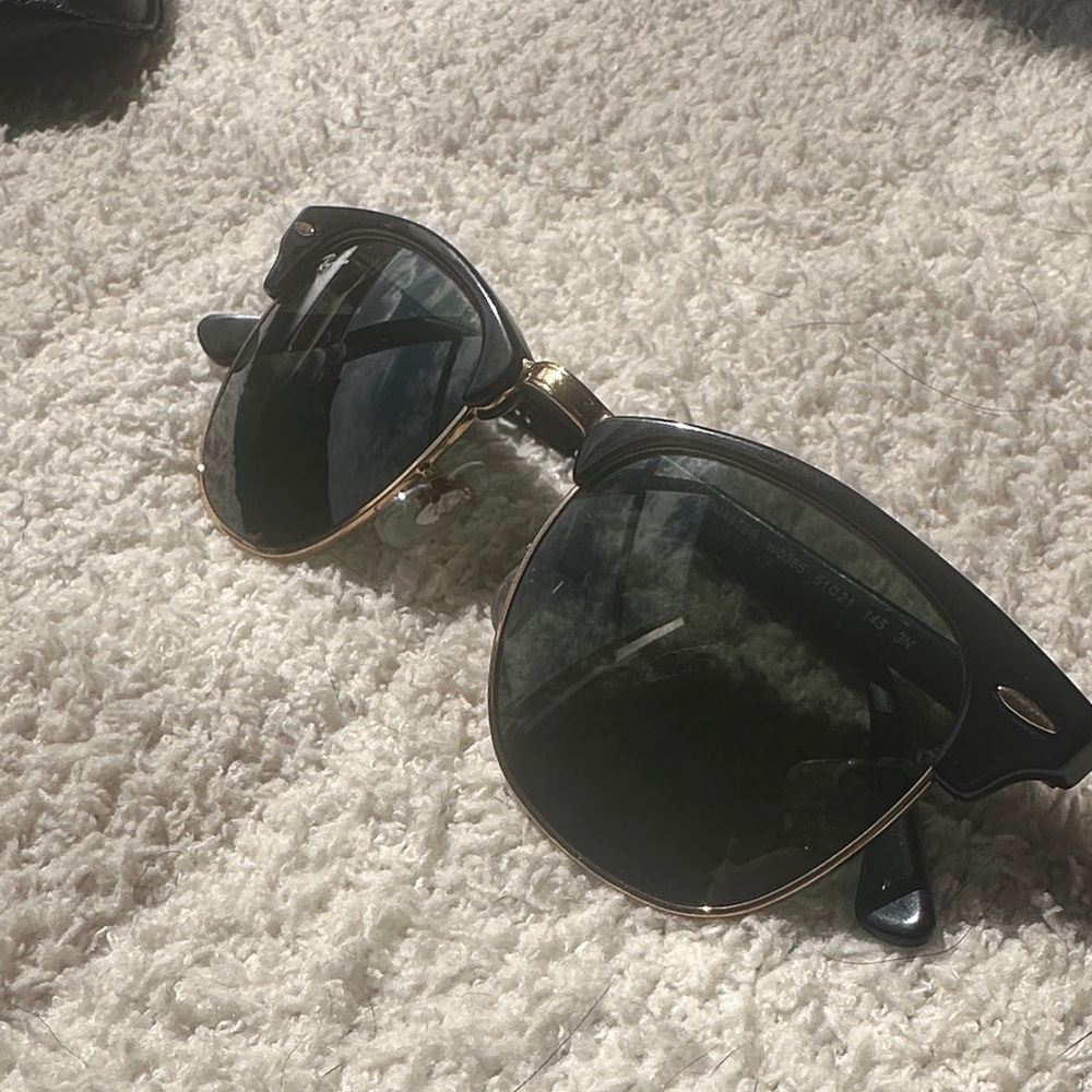 Ray-Ban Black and Gold Sunglasses